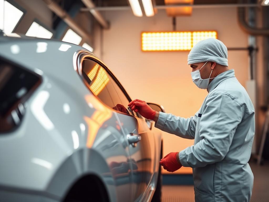 Auto paint preparation and color matching in paint booth